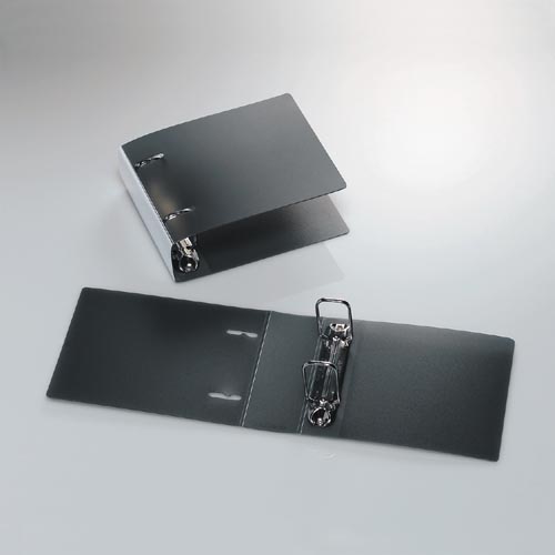 2穴付不織布専用バインダ−黒（最大36枚収納）小箱8パック16個＠165円