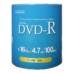 Lazos  LA-S100★送料無料★ＤＶＤ-Ｒ16倍１ケース60０枚＠14.5円