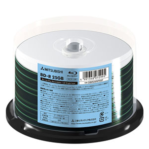 三菱化学メディア(Verbatim)　DBR25RP50F★送料無料★ BD-R  25GB 6倍速　１ケース250枚