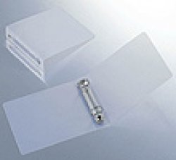画像1: 2穴リング式不織布専用バインダー半透明（最大２４枚収納） ★送料無料★ １ケース６０パック１２０個 