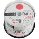 HIDISC　TYDR12JCP50SP DVD-R 録画用（ＣＰＲＭ対応） 16倍速 120分 ホワイトワイドプリンタブル スピンドルケース 50枚  