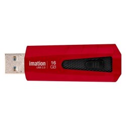 画像1: imation USB2.0 USBメモリ スライド式16GB RED