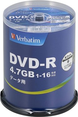 画像1: Verbatim DHR47JP100V4 ＤＶＤ-Ｒ16倍 １スピンドル10０枚 