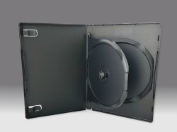 画像1: Mロック FD1042 ＤＶＤトールケース　15mm　黒（2枚収納）トレータイプ １ケース1００枚 