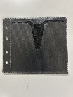画像1: ４穴　厚手両面収納不織布ケース黒 １パック１００枚 