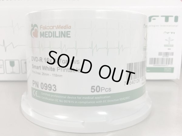 画像1:  Ｆａｌｃｏｎ　PN0993 長期保存用スマートユニフォームホワイトＤＶＤ-Ｒ16倍 １スピンドル５０枚 (1)