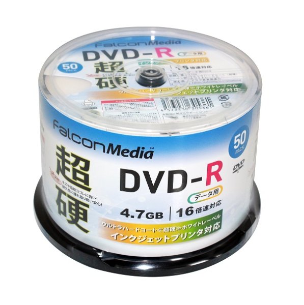 画像1: FalconMedia　BE036 ウルトラハードコート（超硬）ＤＶＤ-Ｒ16倍 １スピンドル５０枚  (1)