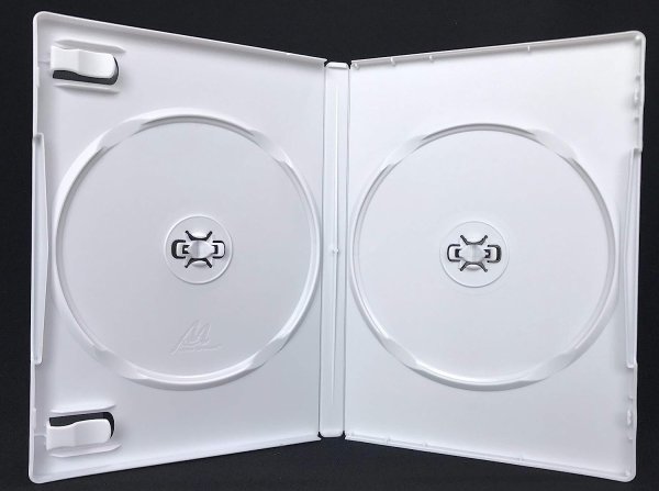 画像1: Mロック FD1018 ＤＶＤトールケース　15mm　白（2枚収納） １ケース1００枚  (1)