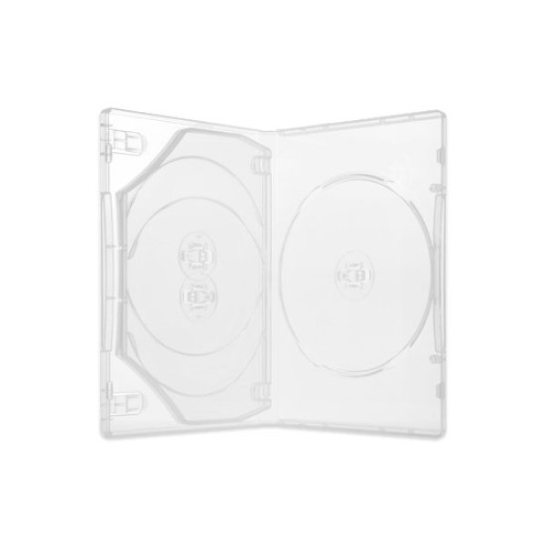 画像2: Mロック FD1084 DVDトールケース 15mm 透明(3枚収納) 1ケース100枚  (2)