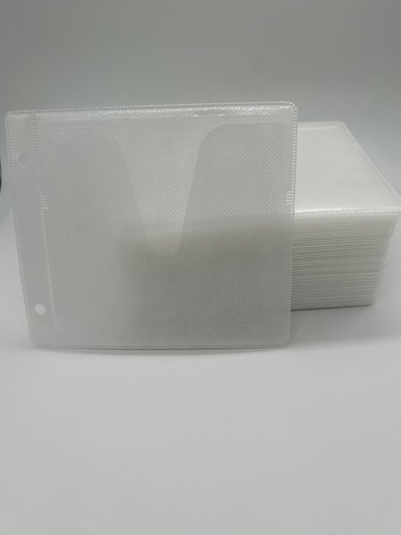 画像2: 2穴 厚手両面収納不織布ケース(Vカット) 1パック100枚  (2)