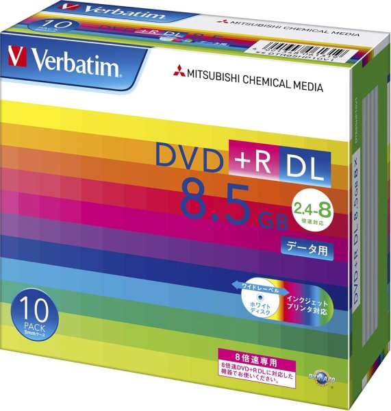 画像1: Verbatim DTR85HP10V1 ＤＶＤ+Ｒ　DL８倍 １パック１０枚 (1)