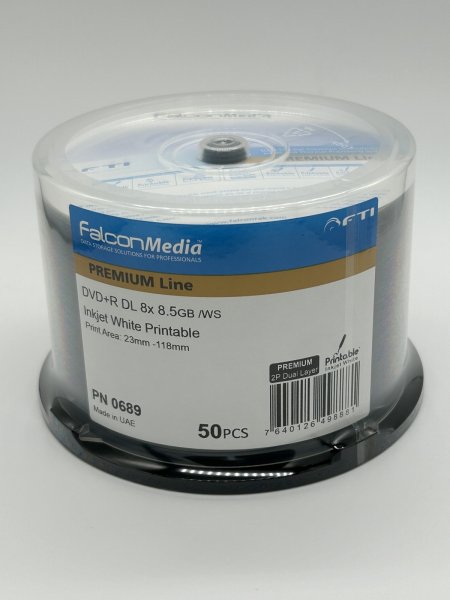 画像1:  Ｆａｌｃｏｎ　PN0689 DVD+R DL ８倍 １スピンドル５０枚 (1)
