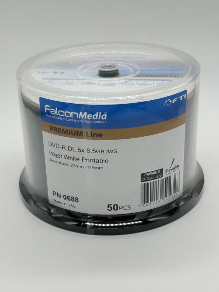 画像1:  Ｆａｌｃｏｎ　PN0688 DVD-R DL ８倍 １スピンドル５０枚 (1)