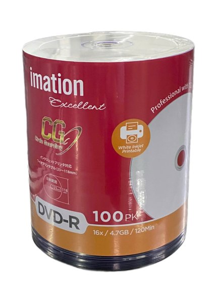 画像1: imationExcellent with "CG" Technology (Ritek Pro "CG")  DVD-R16倍 ★送料無料★ 1ケース600枚  (1)