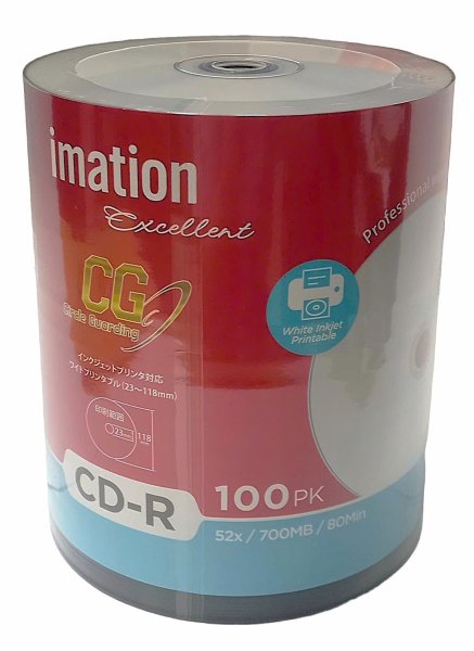 画像1: imationExcellent with "CG" Technology (Ritek Pro "CG")  CD-R52倍 ★送料無料★ 1ケース600枚  (1)